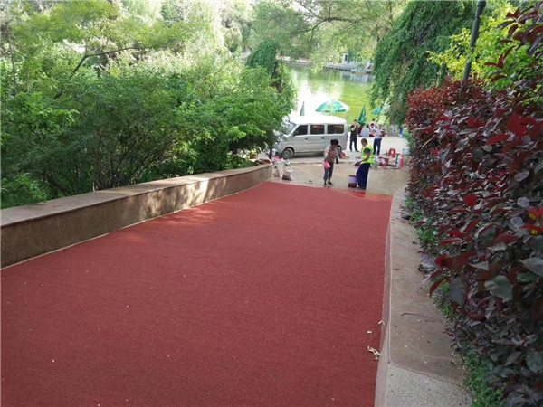 陵水彩色路面施工